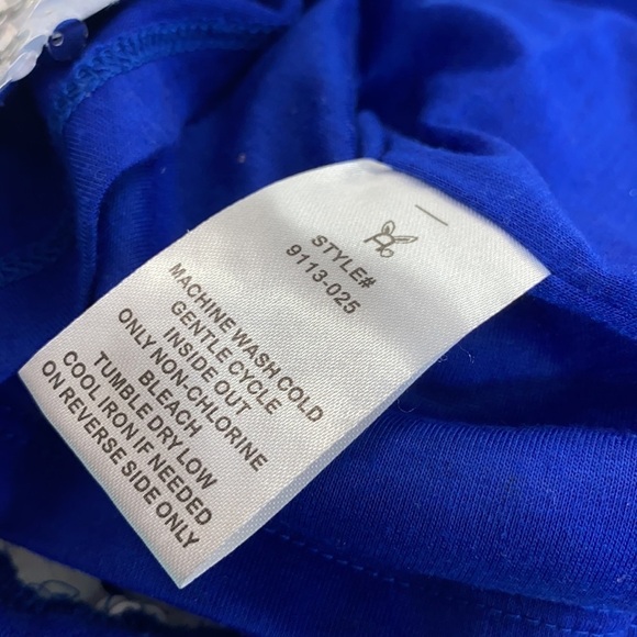 Rockets Of‎ Awesome White Silver Flip Sequin Top Girls 4 Short Sleeve - Picture 7 of 7